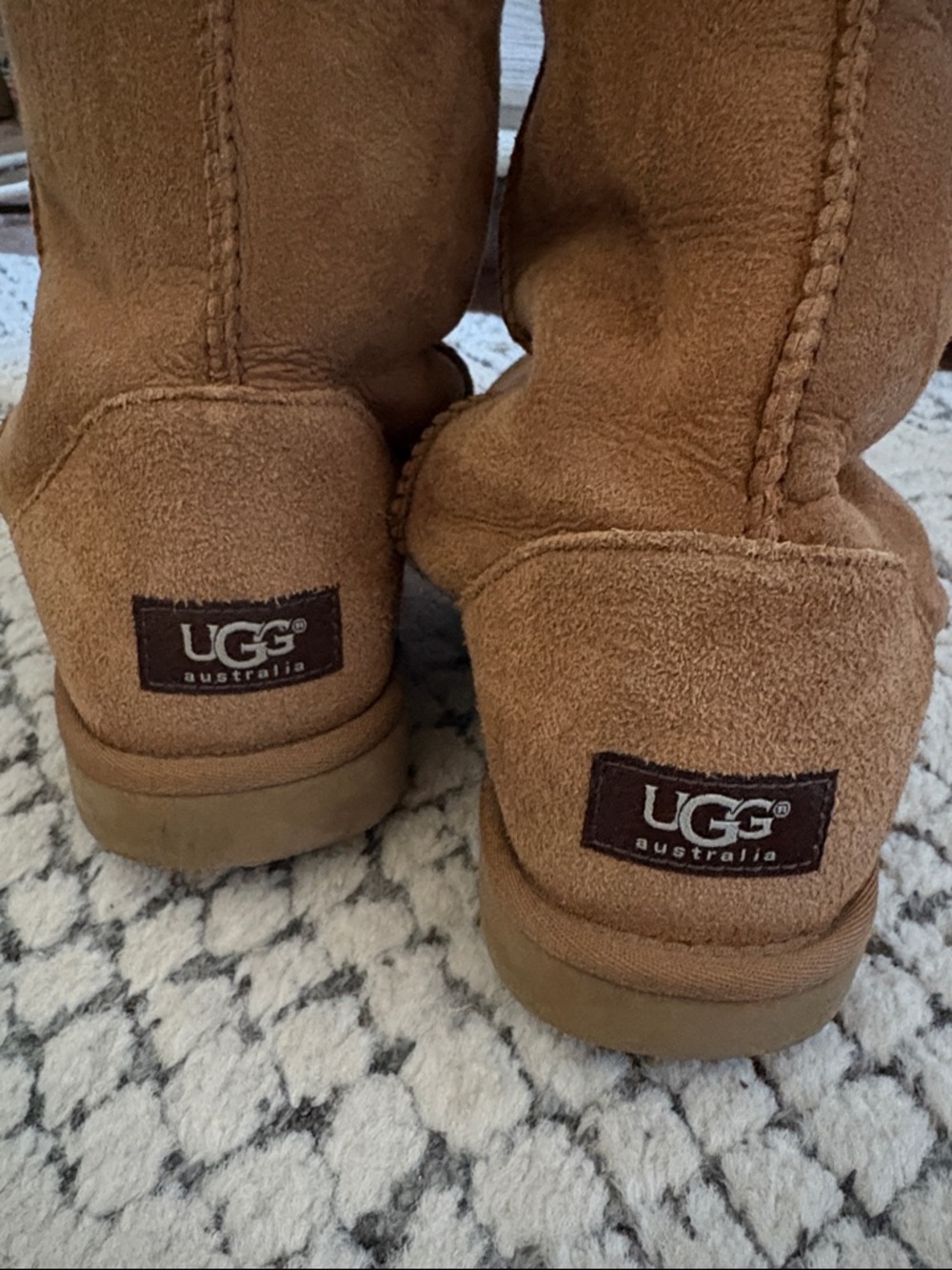 UGG Classic Women's Tall Suede Winter Boots in Chestnut - Picture 2 of 4
